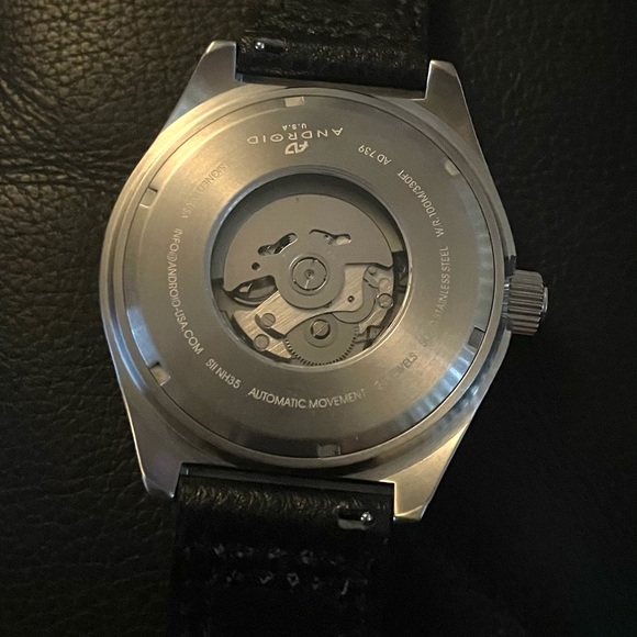 Android RARE automatic Rotator Spinner leather men’s watch - Picture 4 of 5